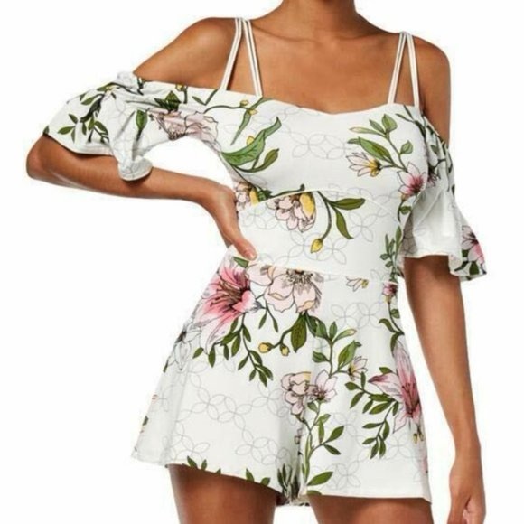 Guess floral romper size small - Picture 1 of 11